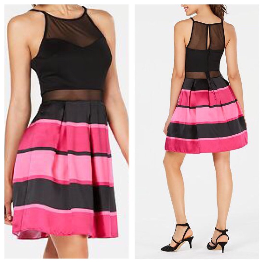 BCX Striped Social Dress
